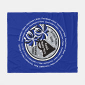 Blaue personalisierte Geschenke für einen Fleecedecke (Vorderseite (Horizontal))