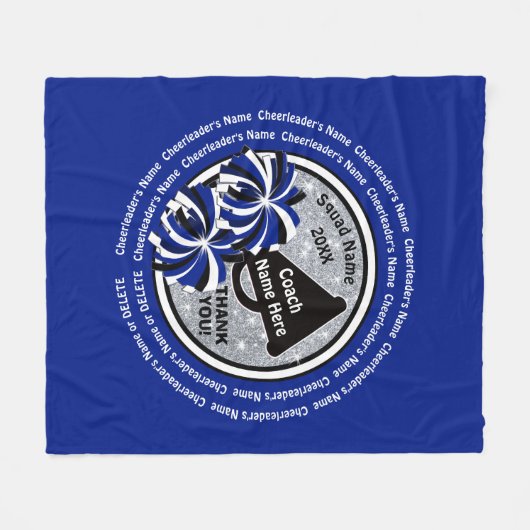 Blaue personalisierte Geschenke für einen Fleecedecke (Vorderseite (Horizontal))