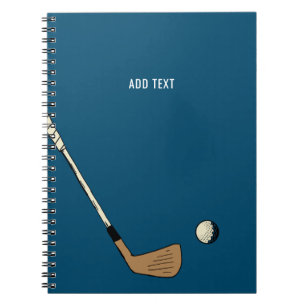 Blaue personalisierte moderne Vintage-Golf Notizblock