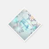 Blaue personalisierte Name PA-Abschlussfeier Serviette (Ecke)