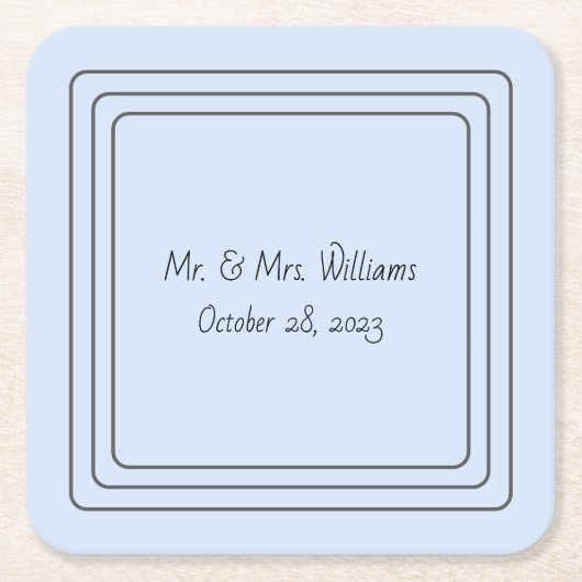 Blaue Personalisierte Untersetzer (Vorderseite)