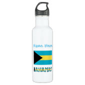 Blaue Personalisierung der Bahamas und der Bahamas Edelstahlflasche (Vorderseite)