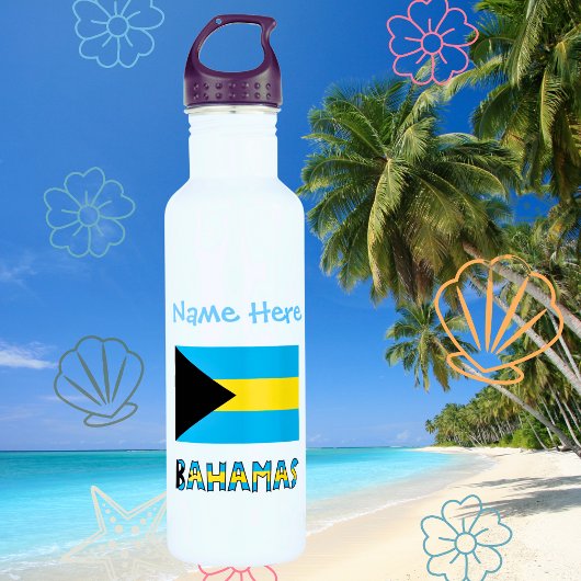 Blaue Personalisierung der Bahamas und der Bahamas Edelstahlflasche