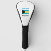 Blaue Personalisierung der Bahamas und der Bahamas Golf Headcover (Vorderseite)