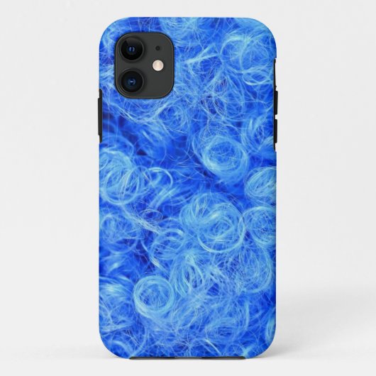 Blaue Perücke für den Karneval Case-Mate iPhone Hülle (Rückseite)