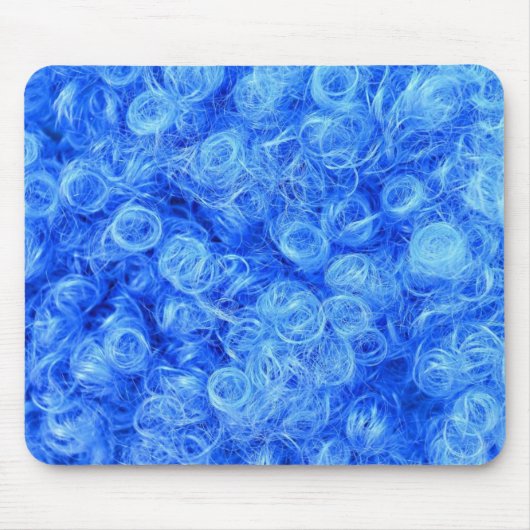 Blaue Perücke für den Karneval Mousepad (Vorne)