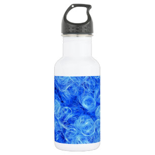 blaue Perücke für Karneval Edelstahlflasche