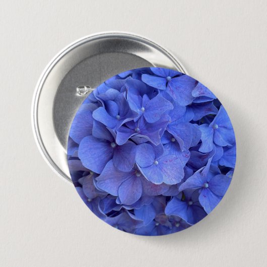 Blaue Perwinkle, elegante Blumenhydrangeas Button (Vorne & Hinten)