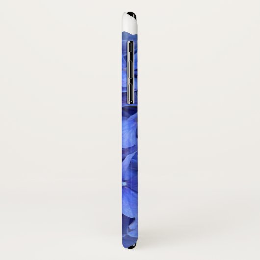 Blaue Perwinkle, elegante Blumenhydrangeas Case-Mate iPhone Hülle (Hinten/Links)