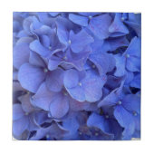 Blaue Perwinkle, elegante Blumenhydrangeas Fliese (Vorderseite)