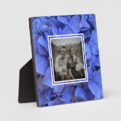 Blaue Perwinkle, elegante Blumenhydrangeas Fotoplatte (Vorderseite)