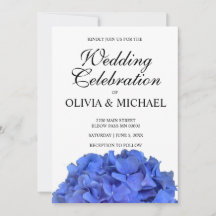 Blaue Perwinkle elegante Blumenhydrangeas Hochzeit