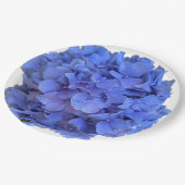 Blaue Perwinkle, elegante Blumenhydrangeas Pappteller (Schrägansicht)