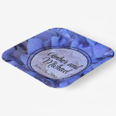 Blaue Perwinkle, elegante Blumenhydrangeas Pappteller (Gewinkelt)