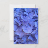 Blaue Perwinkle, elegante Blumenhydrangeas RSVP Karte (Rückseite)