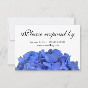 Blaue Perwinkle, elegante Blumenhydrangeas Save The Date