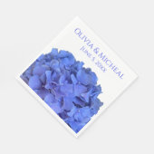 Blaue Perwinkle, elegante Blumenhydrangeas Serviette (Ecke)