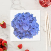 Blaue Perwinkle, elegante Blumenhydrangeas Serviette (Beispiel)