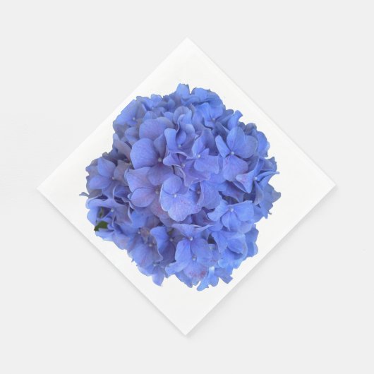 Blaue Perwinkle, elegante Blumenhydrangeas Serviette (Ecke)
