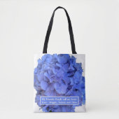 Blaue Perwinkle, elegante Blumenhydrangeas Tasche (Vorderseite)