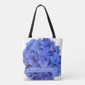 Blaue Perwinkle, elegante Blumenhydrangeas Tasche (Rückseite)