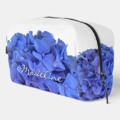 Blaue Perwinkle, elegante Blumenhydrangeas Waschbeutel (Rechte Ecke)