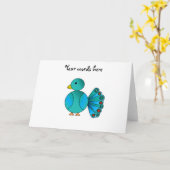Blaue Pfanne Karte (Gelbe Blume)