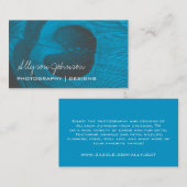 Blaue Pfau-Feder-Visitenkarten Visitenkarte (Vorne/Hinten)