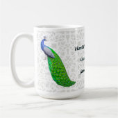 Blaue Pfau-indische Hochzeits-kundengerechte Tasse (Links)