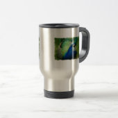 Blaue Pfau-Reise-Tasse Reisebecher (VorderseiteRechts)