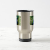 Blaue Pfau-Reise-Tasse Reisebecher (Mittel)