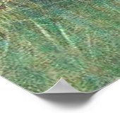 Blaue Pfaue und weiße Pfaue mit Küken Poster (Ecke)