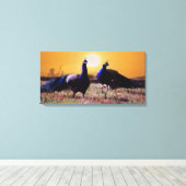 Blaue Pfauen Leinwanddruck (Insitu (Holzboden))