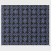 Blaue Pfauenfeder Geschenkpapier (Flach)