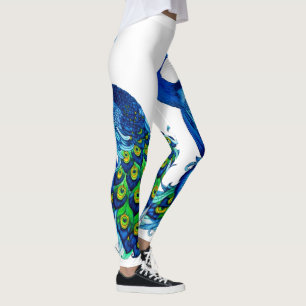 Blaue PfauenLeggings Leggings