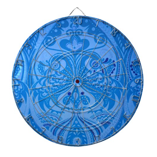 Blaue Pfauenvögel Dartscheibe (vorne)