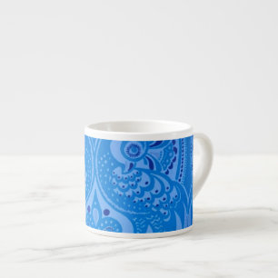 Blaue Pfauenvögel Espressotasse