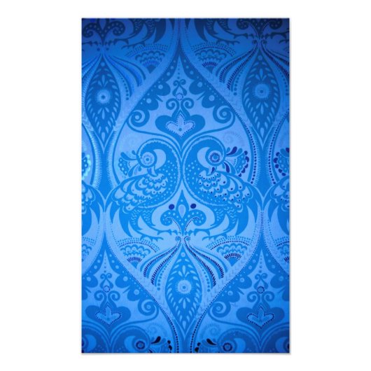 Blaue Pfauenvögel Fotodruck (Vorne)