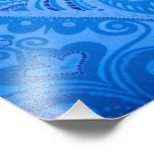 Blaue Pfauenvögel Fotodruck (Ecke)