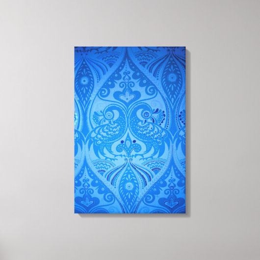 Blaue Pfauenvögel Leinwanddruck (Vorderseite)