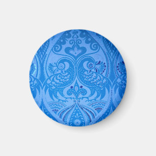 Blaue Pfauenvögel Magnet