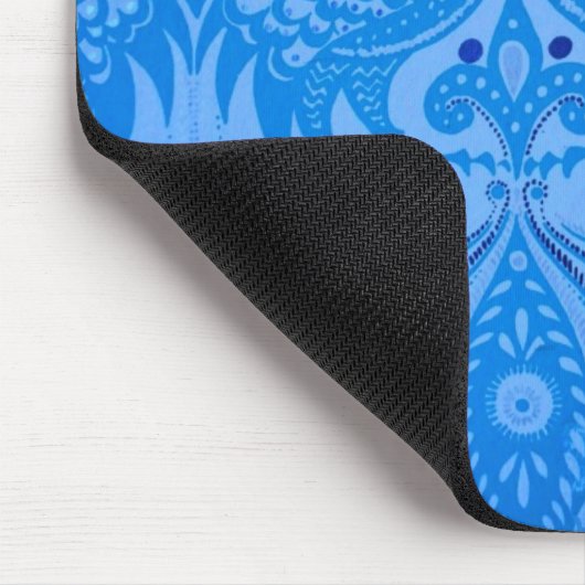 Blaue Pfauenvögel Mousepad (Ecke)