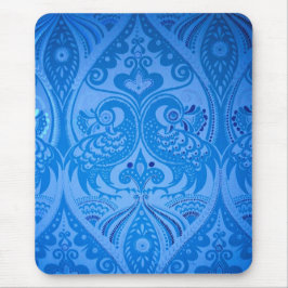 Blaue Pfauenvögel Mousepad