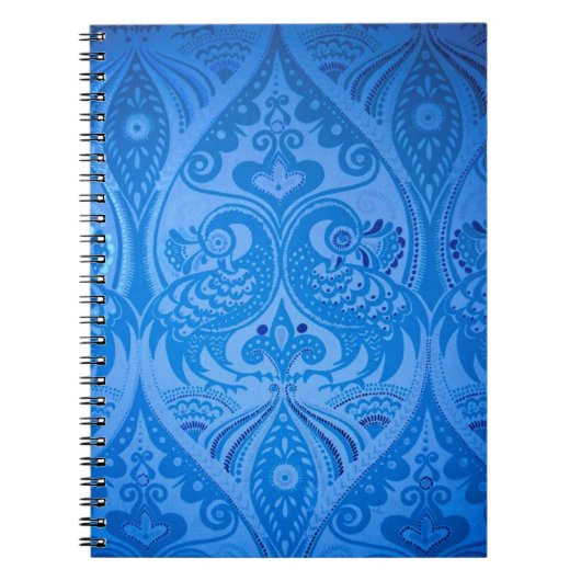 Blaue Pfauenvögel Notizblock (Vorderseite)