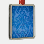 Blaue Pfauenvögel Ornament Aus Metall (Rechts)