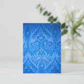 Blaue Pfauenvögel Postkarte (Stehend Vorderseite)