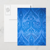 Blaue Pfauenvögel Postkarte (Vorne/Hinten)