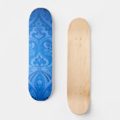 Blaue Pfauenvögel Skateboard (Vorderseite)