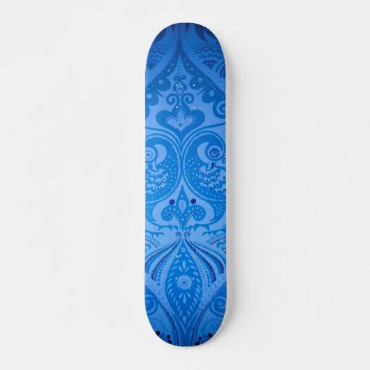 Blaue Pfauenvögel Skateboard (Vorne)