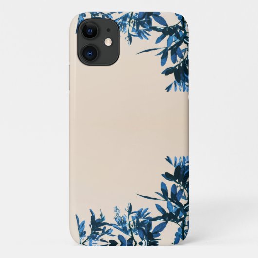 Blaue Pfefferbaumblätter iPhone 11 Hülle (Rückseite)
